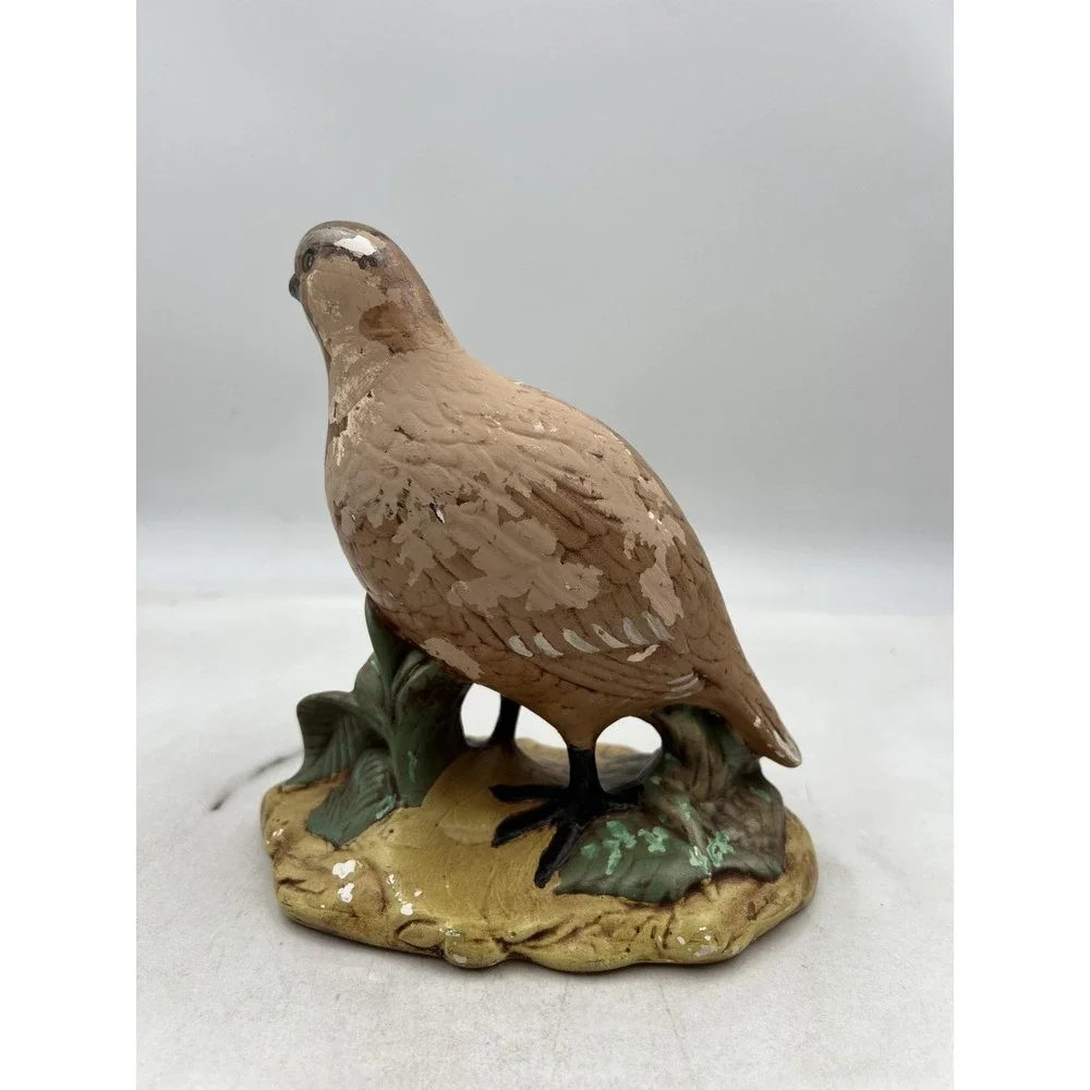 Vintage Home Interiors Quail Bird Figurine Ceramic Statue Rustic Farmhouse Decor